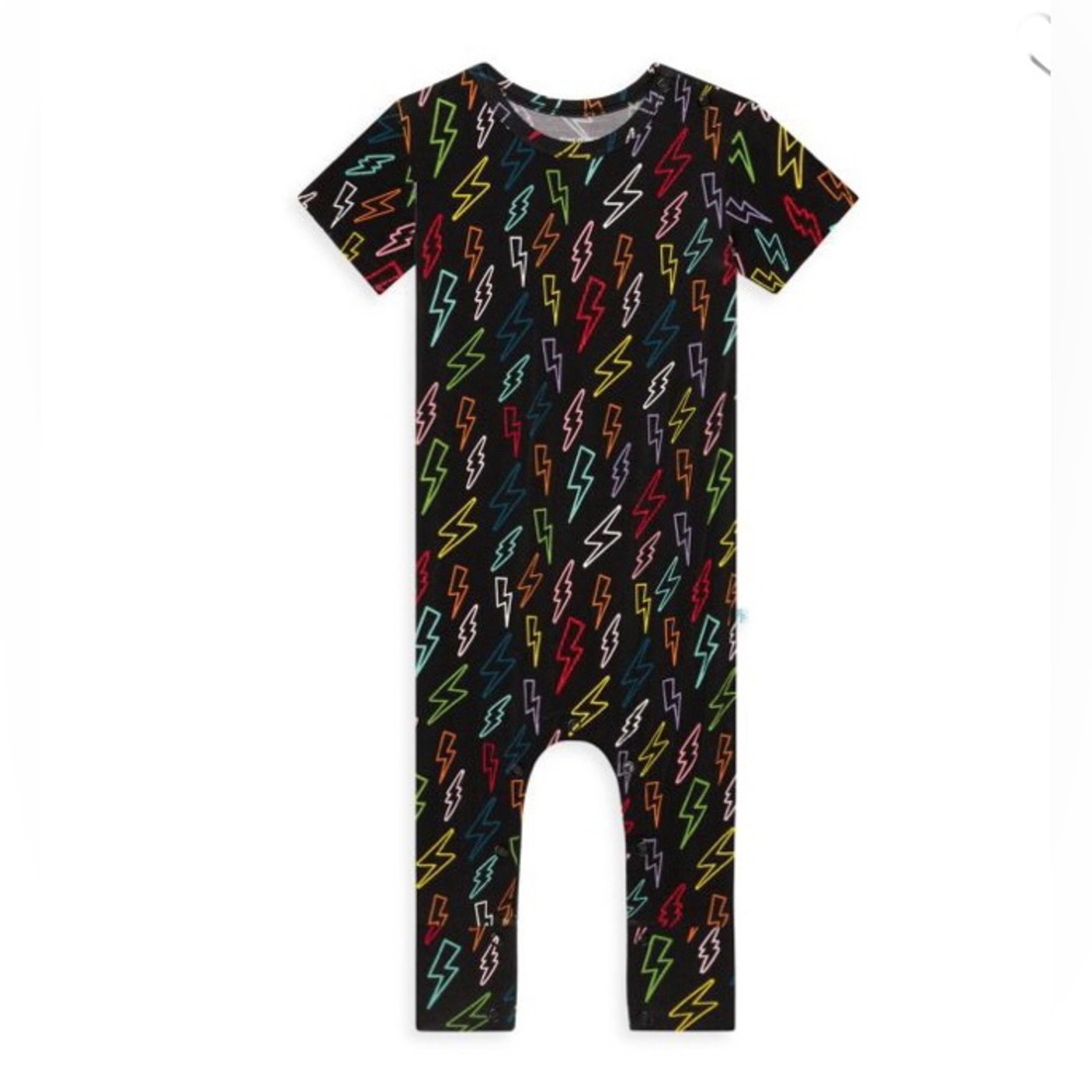 New Posh Peanut Baby Boy's Lightning Bolt Footless Romper